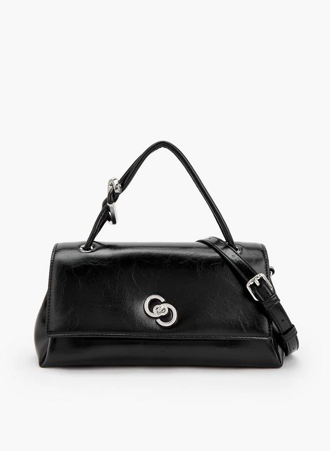 Solid Satchel Bag With Detachable Strap