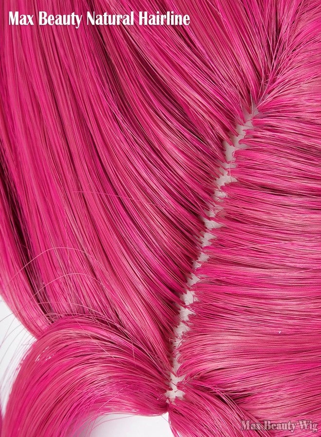 LABEAUTÉ Rose Red Cosplay Wig for Women, Girls High Temp Synthetic Fiber Wig for Cosplay Synthetic Hair Halloween Costume Party Hair - Image 5