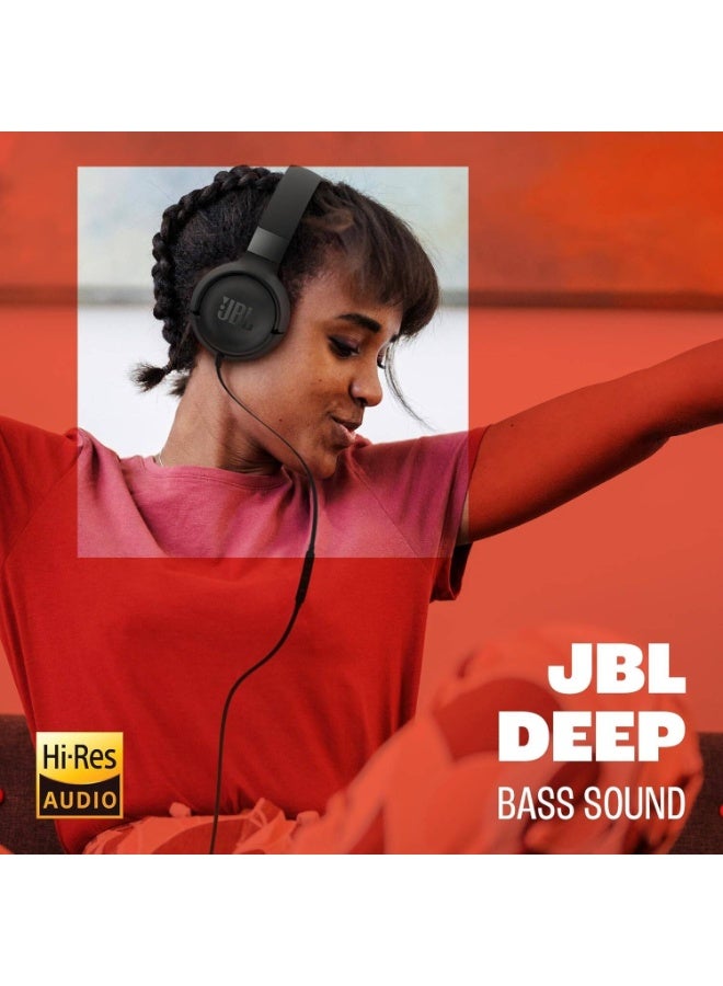 جي بي إل سماعات رأس JBL Tune 520C سلكية بمنفذ USB-C، محرك صوتي 32 مم، ميكروفون مدمج، مكالمات بدون استخدام اليدين، تكامل مع المساعد الصوتي، قابلة للطي، جهاز تحكم عن بعد بثلاثة أزرار، صوت عالي الدقة، صوت JBL Pure Bass، أسود - Image 3