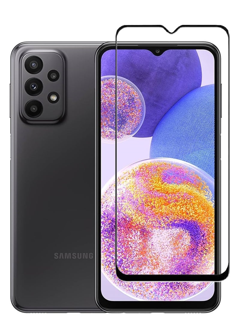 AINA واقي شاشة من الزجاج المقوى 5D مصمم لهاتف Samsung Galaxy A23 مع تغطية كاملة للشاشة من الحافة إلى الحافة وخالي من الفقاعات - Image 1