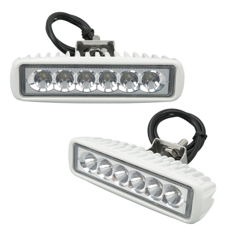 ضوء عمل LED للقارب: جهد 12 فولت إلى 24 فولت مستمر، مصنوع من الألومنيوم، مقاوم للماء بدرجة IP67 - 6 لؤلئات LED ساطعة، مقاومة للصدمات ووفرة في الطاقة لليخت والسيارات المستخدمة في الطرق غير المزروعة والأنشطة الخارجية الليلية - Image 3