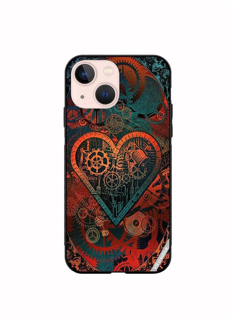 Protective Case Cover For Apple iPhone 13 mini Abstract Design Multicolour