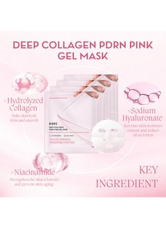 KOEC Deep Collagen PDRN Pink Jelly Gel Mask,Overnight Face Mask for Glass Glow Skin-Elasticity,Hydrating,Firming and Moisturizing,36g,4ea  - Image 2