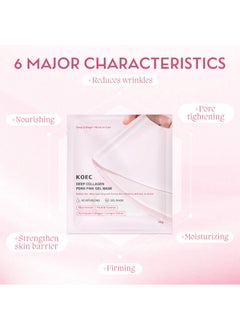 KOEC Deep Collagen PDRN Pink Jelly Gel Mask,Overnight Face Mask for Glass Glow Skin-Elasticity,Hydrating,Firming and Moisturizing,36g,4ea  - Image 3