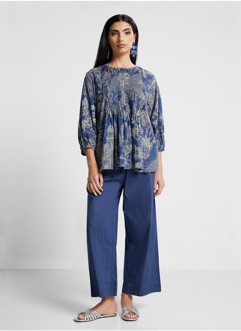 Biba Printed Kurta & Palazzo Set  - Image 5