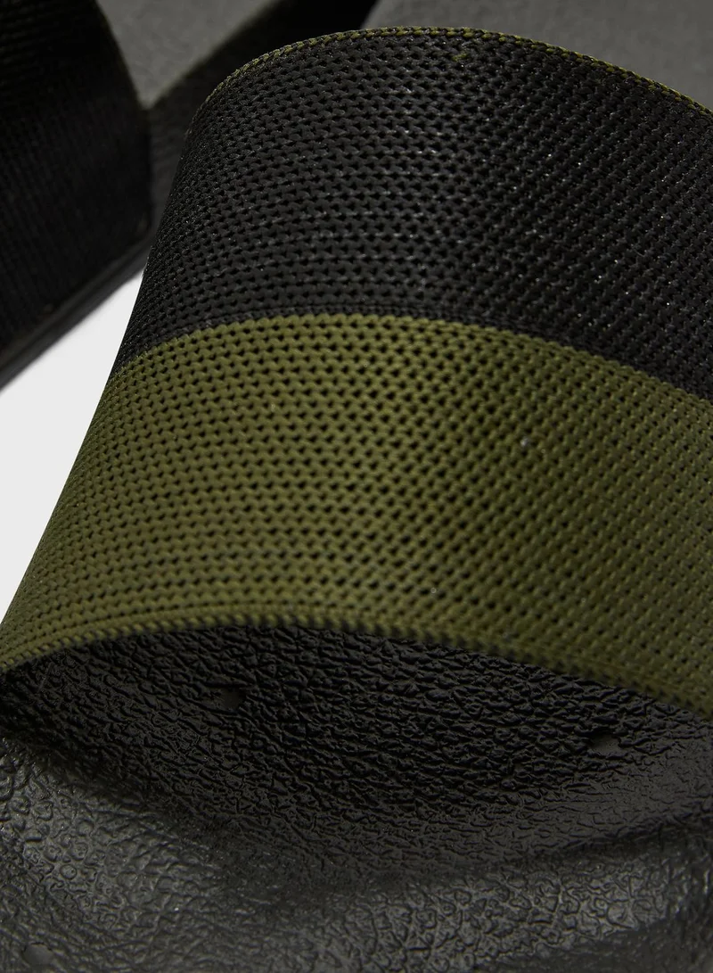 Seventy Five Knitted Colour Block Slides