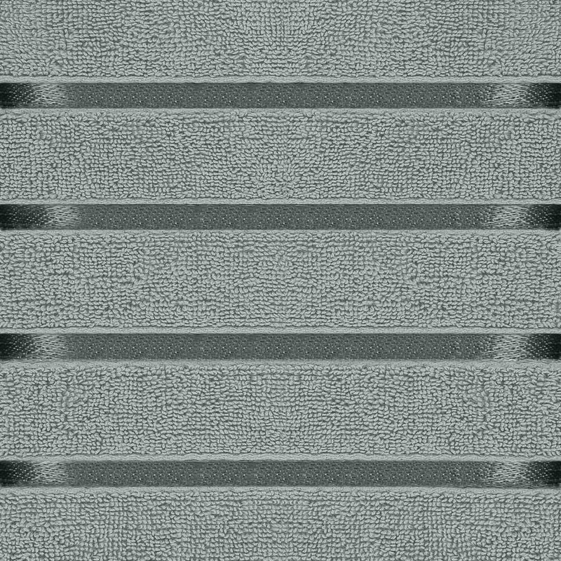 Utopia Towels 8 Piece Luxury Towel Set, 2 Bath, 2 Hand, and 4 Wash Cloths, 600 GSM Ring Spun Cotton, Highly Absorbent Viscose Stripe Towels, Ideal for Everyday use, Cool Grey - Image 3