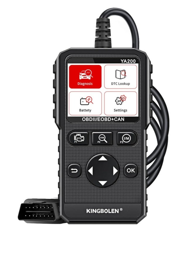 kingbolen YA200 OBD2 Scanner, Car OBD2 Code Reader Check Engine Light, Car Scanner OBDII Full Functions with Voltage Test OBD2 Scanner Diagnostic Tool for All OBDII CAN Protocol Cars Since 1996 - Image 1