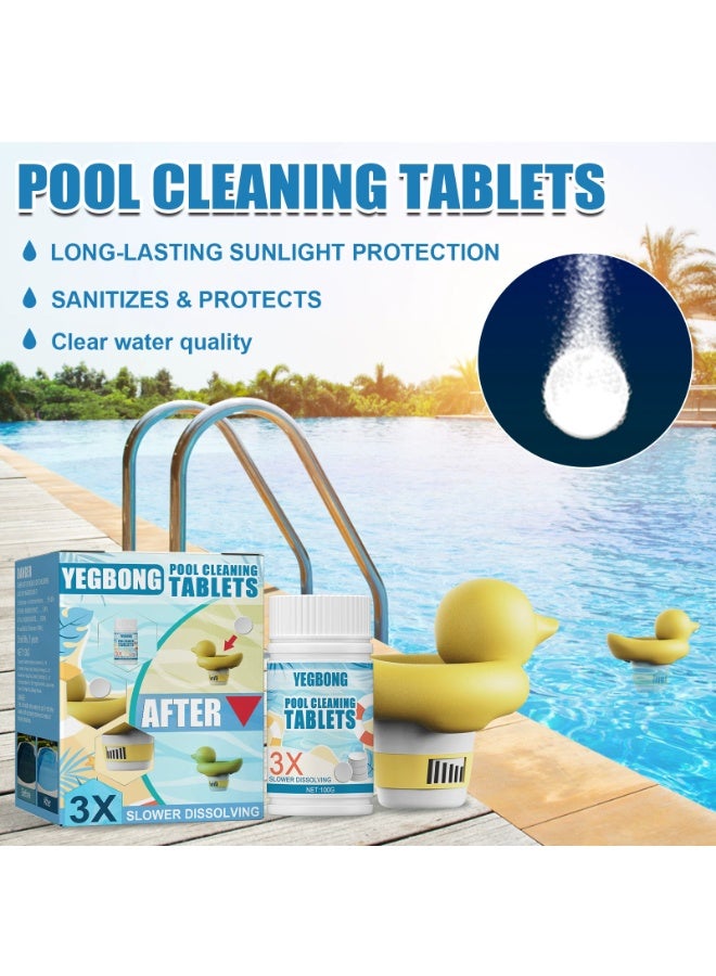 ييبونغ حمام السباحة تنظيف العائمة مع 100g جهاز تنقية أقراص حمام السباحة الكلور موزع مجموعة - Image 3