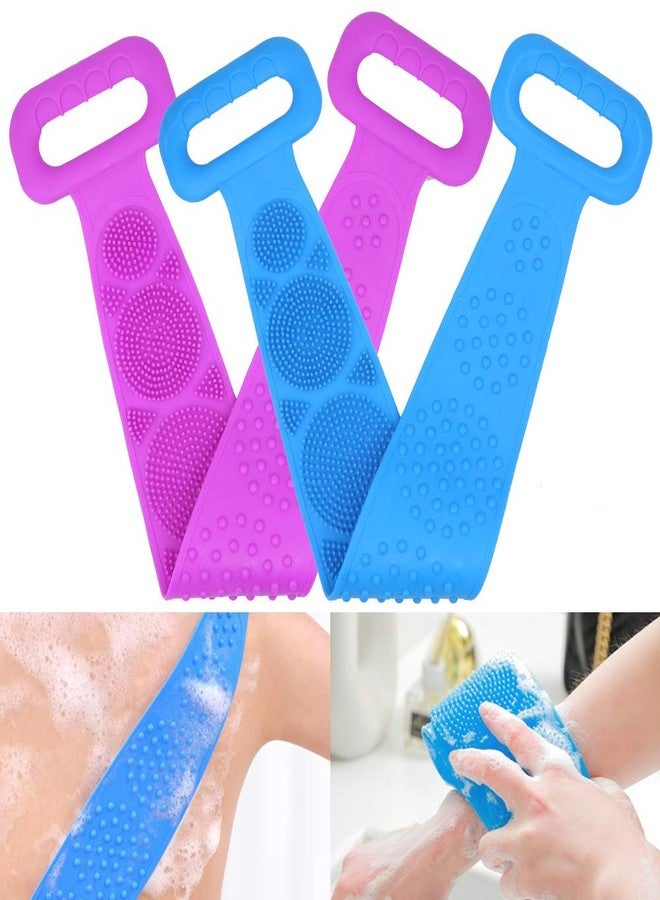 VYAKAT Silicone Bath Body Brush, Exfoliating Silicone Body Back Scrubber, Deep Clean Back Acne & Bacne, Extra Long and Super Soft, Suitable for Women ? Men(Multicolor) - Image 2