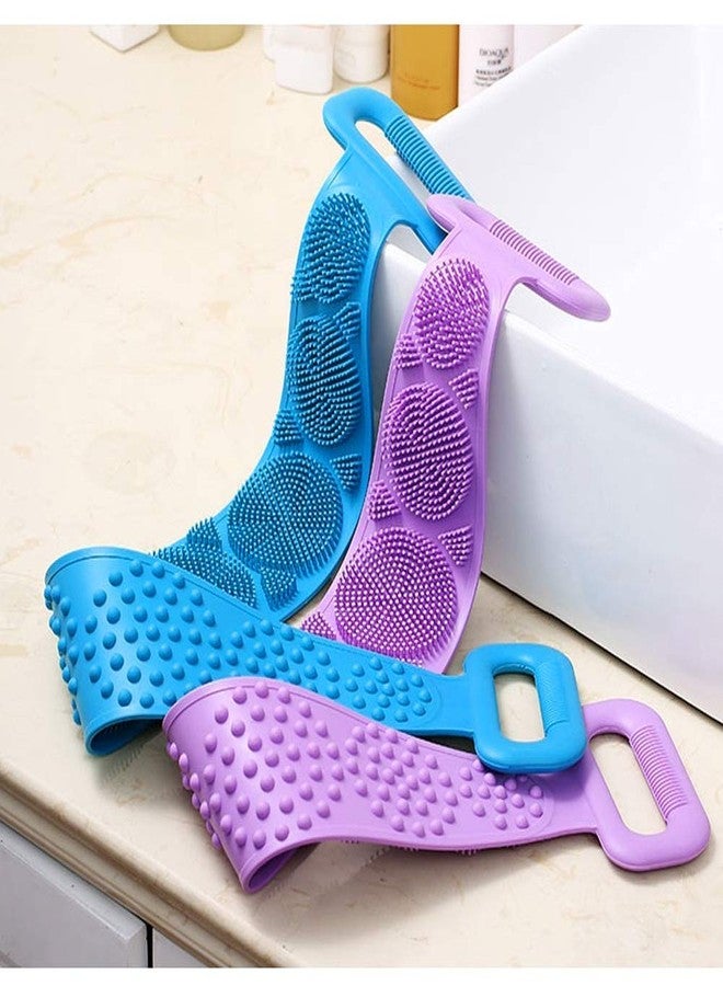 VYAKAT Silicone Bath Body Brush, Exfoliating Silicone Body Back Scrubber, Deep Clean Back Acne & Bacne, Extra Long and Super Soft, Suitable for Women ? Men(Multicolor) - Image 4