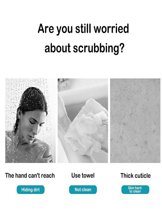 VYAKAT Silicone Bath Body Brush, Exfoliating Silicone Body Back Scrubber, Deep Clean Back Acne & Bacne, Extra Long and Super Soft, Suitable for Women ? Men(Multicolor) - Image 3