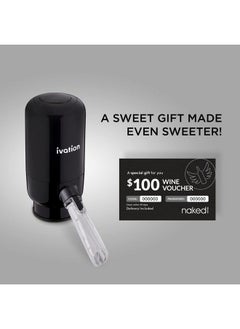 Ivation Wine Aerator & Dispenser With Flexible Tube | Electric Batteryoperated Universal Wine Bottle Spout With Automatic Button Dispenser Aeration Control Integrated Led Light & Removable Rod  - Image 5