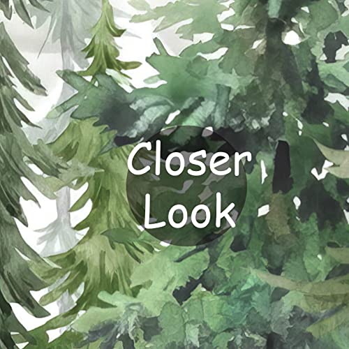 MFWFM Green Forest Wall Mural Watercolor Woodland Wallpaper for Nursery Room (Not Peel n' Stick) - Image 4