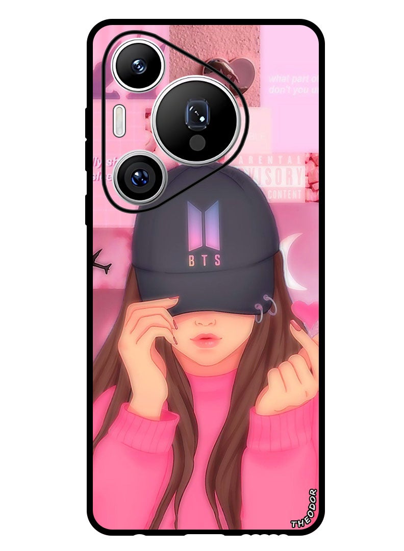 Theodor Protective Case Anti Scratch Shock Proof Bumper Cover For Huawei Pura 70 Pro Plus Girl BTS Cap Snap - Image 1