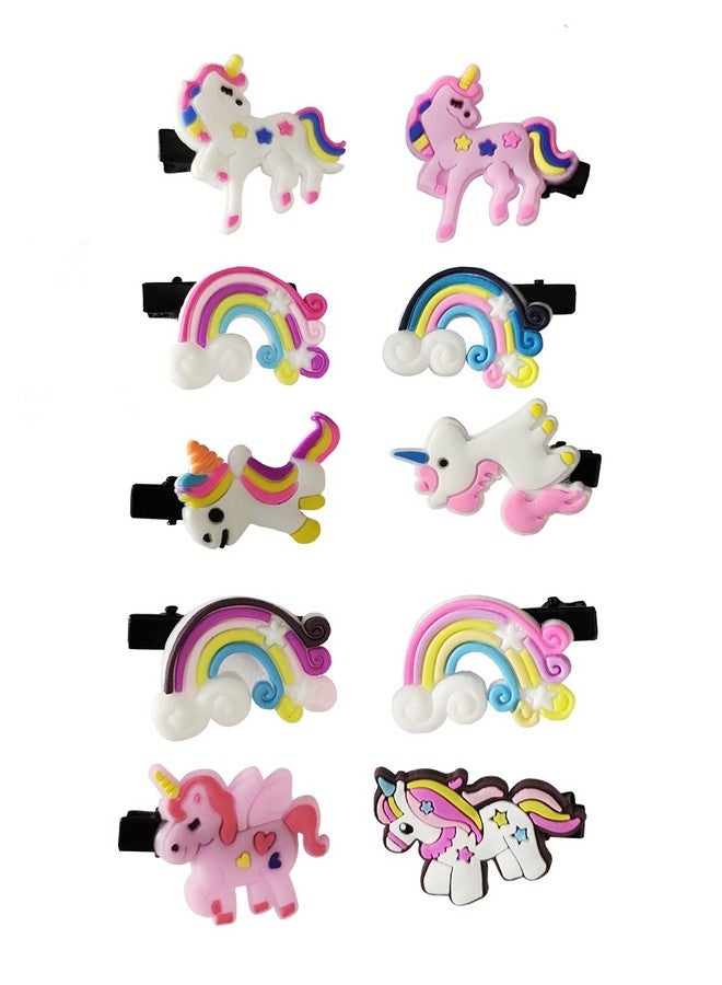 فوكس مجموعة مشابك شعر قوس قزح ملونة ولطيفة للأطفال والفتيات (قوس قزح) (النمط - 1، متعدد الألوان) - Image 5