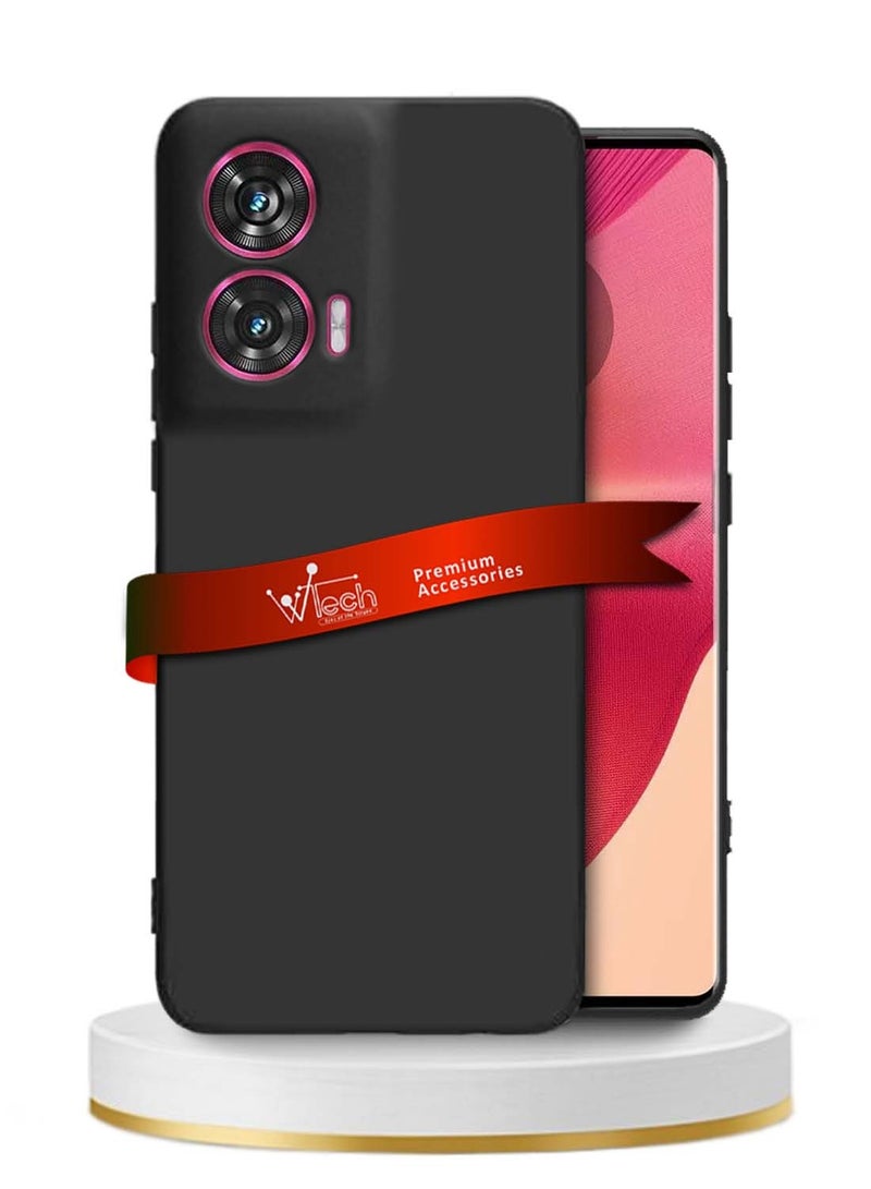 Wtech Motorola Edge 50 Fusion / Motorola S50 Neo / Motorola Moto G85 5G 2024 Premium Liquid Silicone Case Cover - Black - Image 1