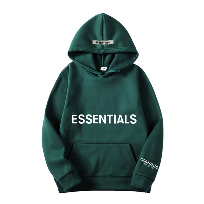 Fear Of God Double-Line Essentials Trend New Chest Logo Pressure Rubber Hooded Vests Fog - Image 5