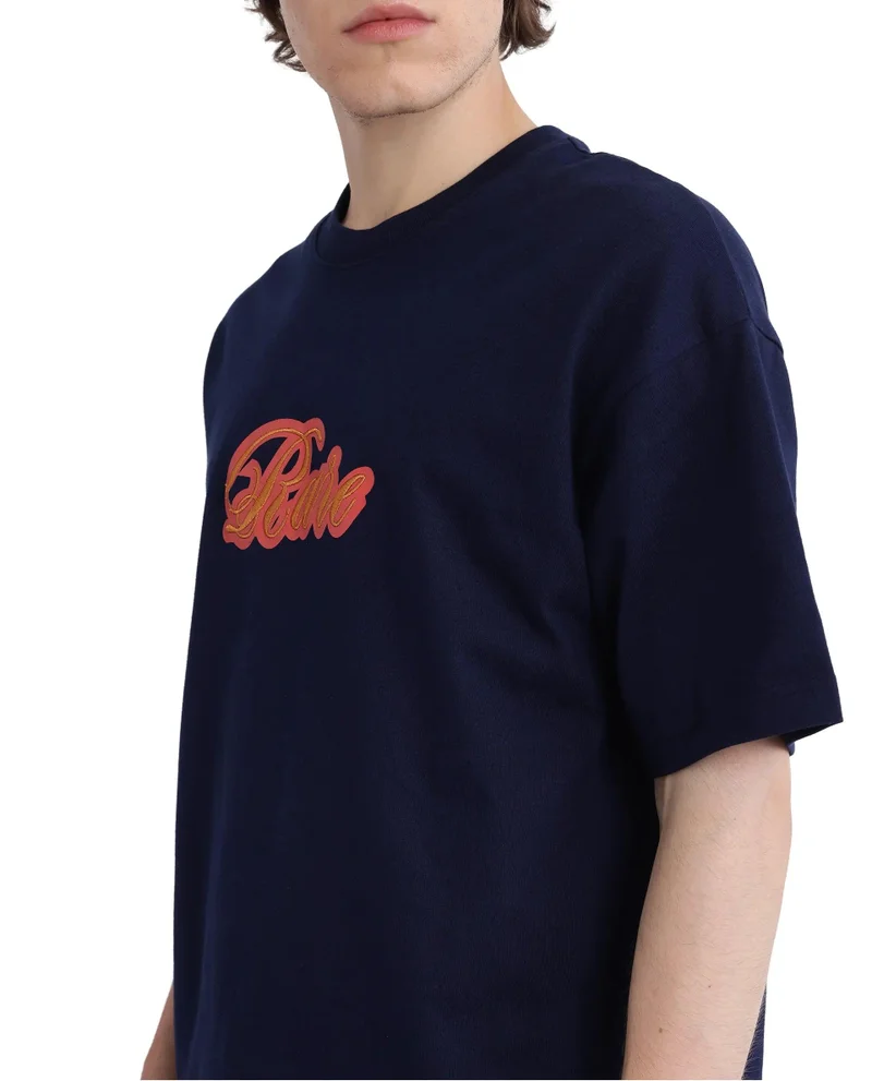 Rare Rabbit Men's Oversized Embroidered T-Shirt