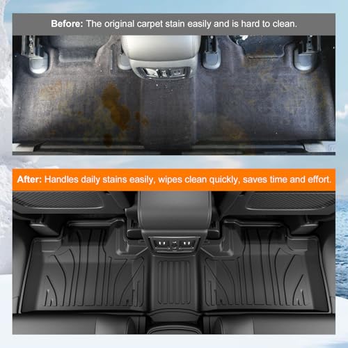 powoq Floor Mat Compatible with 2016-2026 Dodge Durango 6 Seats Trunk Liner 3rd Backrest Mat Replacement for 2016-2026 Dodge Durango Accessories(Trunk Mat+3rd Backrest Mat+6 Seats Floor Mat) - Image 3
