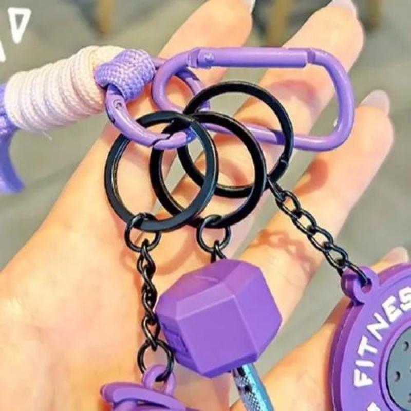 Fitness Keychain 5.91 Inches Durable Plastic & Metal Construction - Tangible Fitness Goal Reminder Pocket Amulet for Fitness Enthusiasts & Gym Goers - Image 3