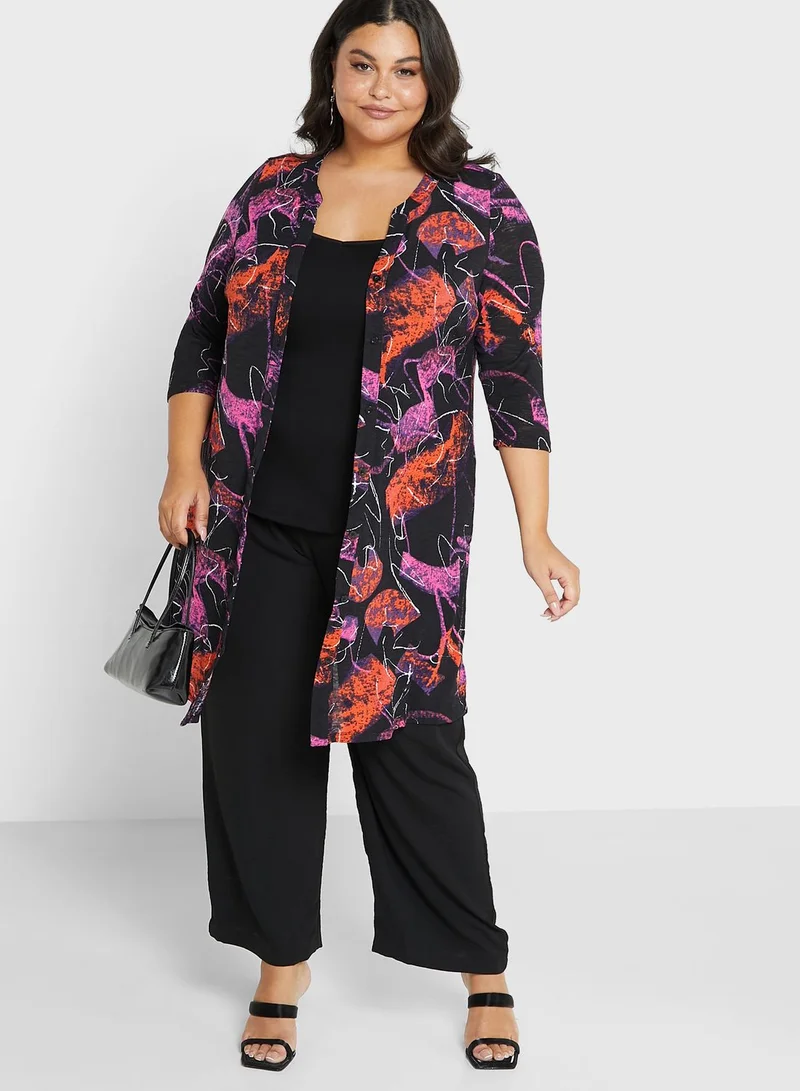 Avenue Printed V-Neck Shirt