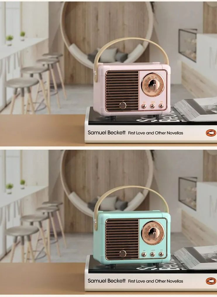 GULFLINK Vintage Small Wireless Bluetooth Speaker White - Image 2