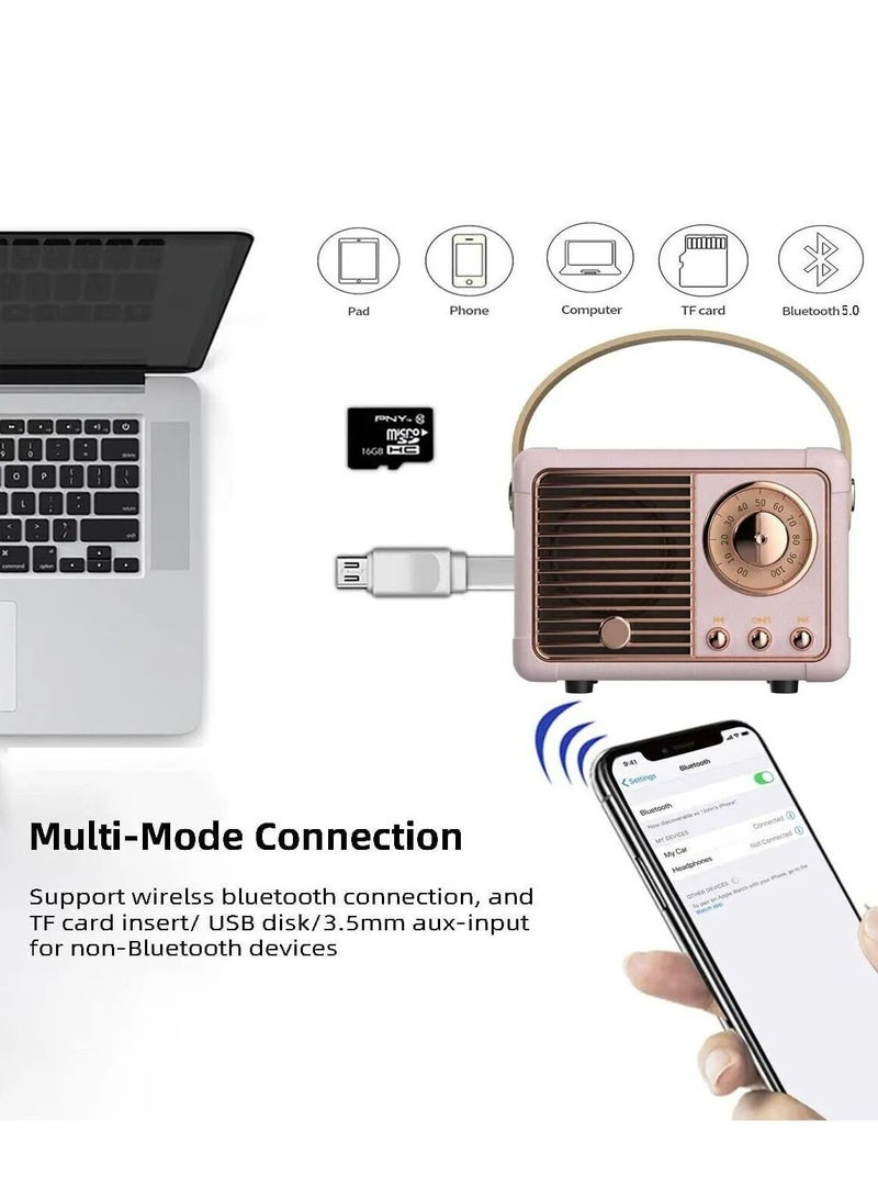 GULFLINK Vintage Small Wireless Bluetooth Speaker White - Image 4