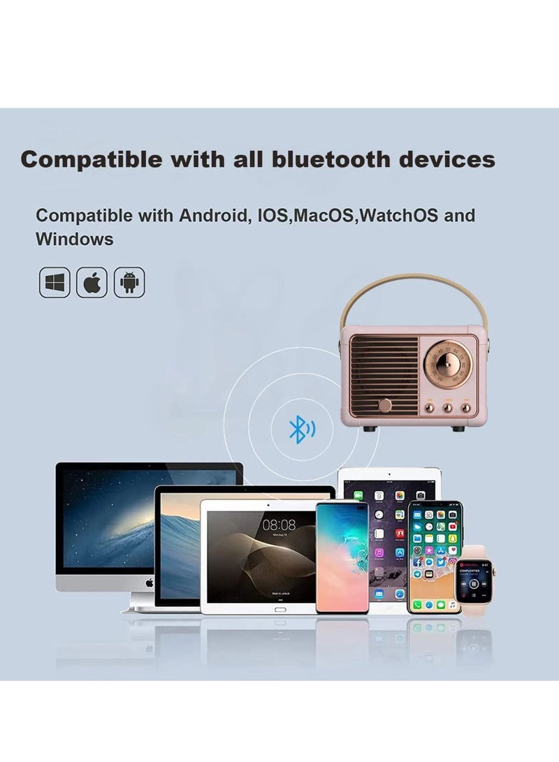 GULFLINK Vintage Small Wireless Bluetooth Speaker White - Image 3