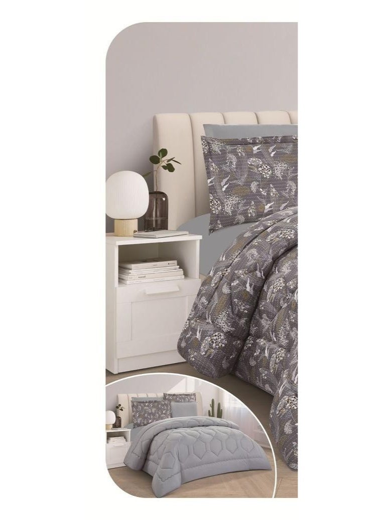 مون مفرش سرير نفرين ذو طابع وجهين  بتصميم مشجر صيفي حصري وجذاب مصنوعة من المايكروفايبر الصيفية، مقاس 230*250سم - Image 2