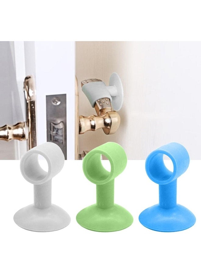 5pcs Household Anti-collision Silicone Doorknob Wall Mute Crash Pad Door Cabinet Door Handle Silencer Cushion Door Stopper (Green) - Image 2