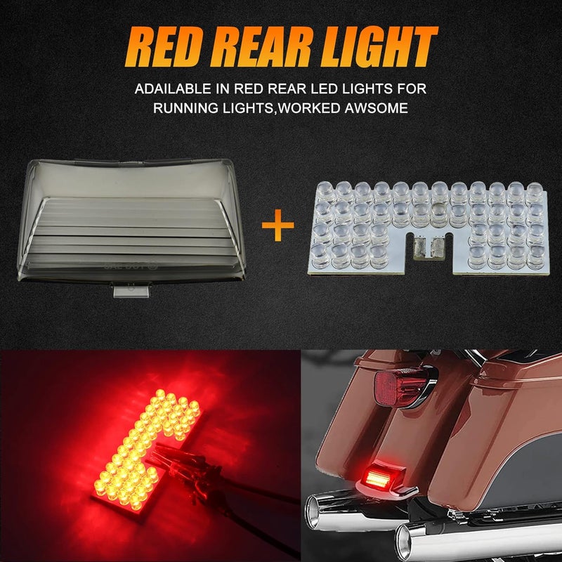 Akmties Fender Tip LED Brake Light for Electra Glide Classic & Touring Models (Red+White) - Image 5