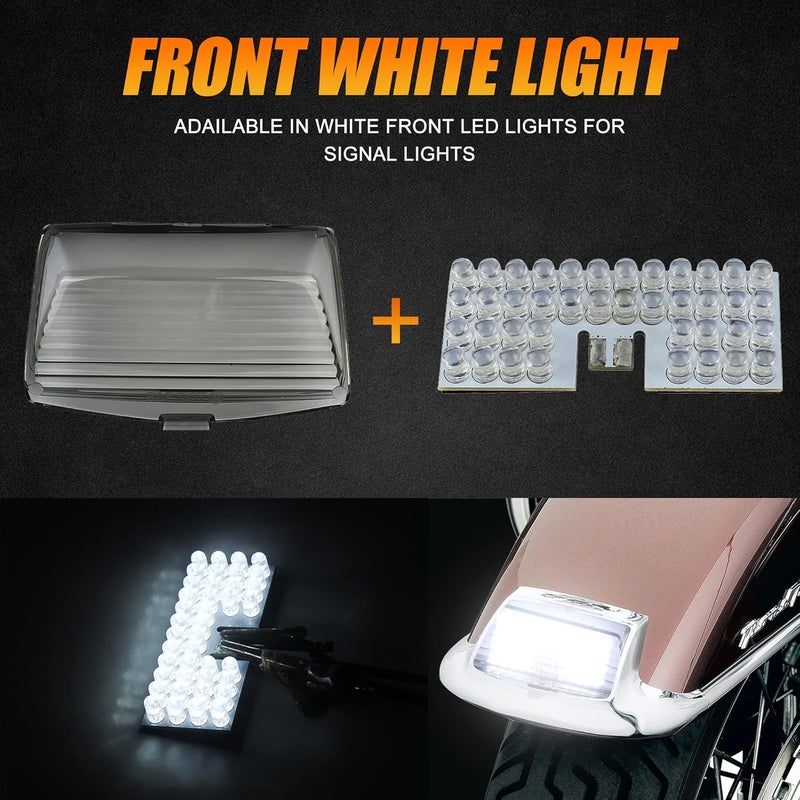 Akmties Fender Tip LED Brake Light for Electra Glide Classic & Touring Models (Red+White) - Image 4