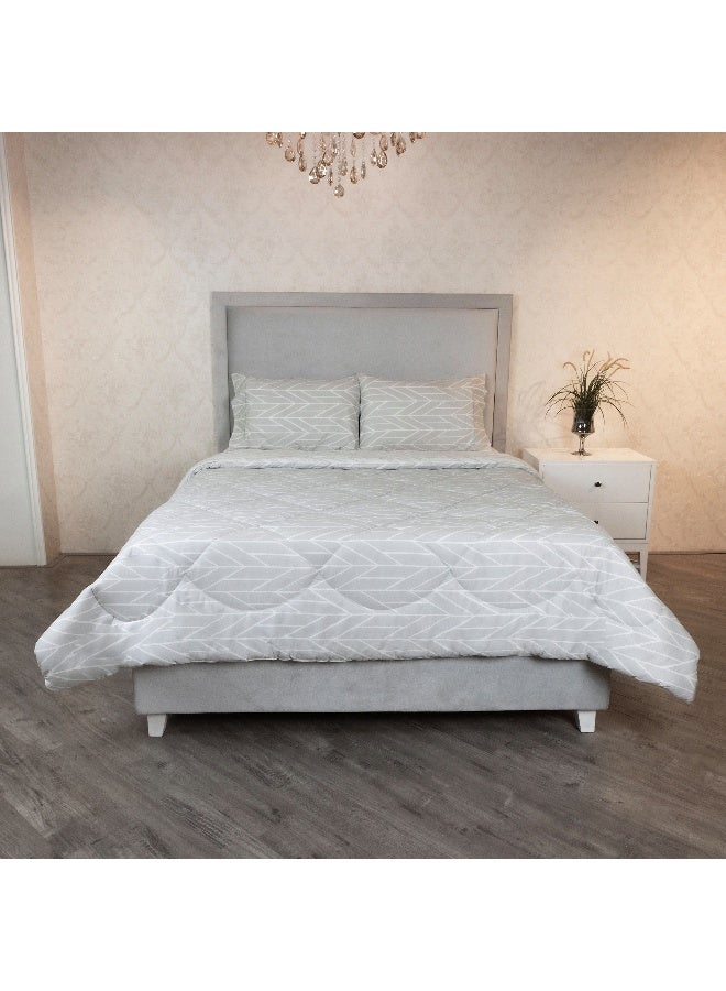 Home Box طقم لحاف مالطا 3 قطع مطبوع من القطن سوبر كينغ 240 × 240 سم - Image 1