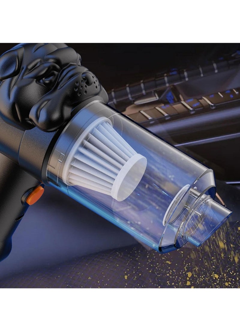 Generic 4 In 1 Car Vacuum and home Vacuum Cleaner High Power Cordless Hand Vacuum | Portable Dog Head Shape Dust Cleaner Quiet Car Vacuums For Car, Desk, Pet Hair  - Image 3
