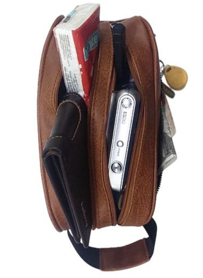Jeep Buluo Multi-pocket business handbag, high-quality Havana leather  - Image 3