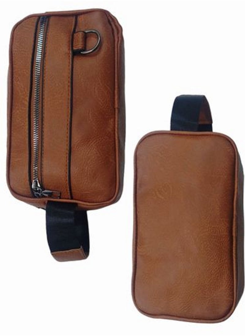 Jeep Buluo Multi-pocket business handbag, high-quality Havana leather  - Image 2