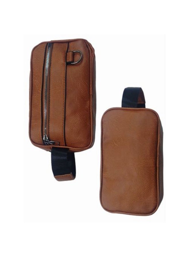 Jeep Buluo Luxury Men's Leather Handbag - Havana - Practical Design for Businessmen - Image 3