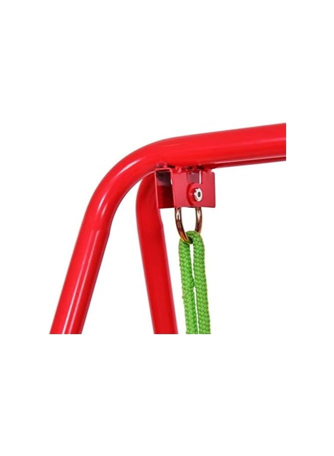 طقم أرجوحة للأطفال | مقعد أرجوحة ثقيل الاستخدام للأطفال مع حزام أمان ومقابض يدوية | قاعدة معدنية قابلة للطي | سهل التجميع والتخزين | مناسب للأطفال من عمر 1 سنة فما فوق - Image 5