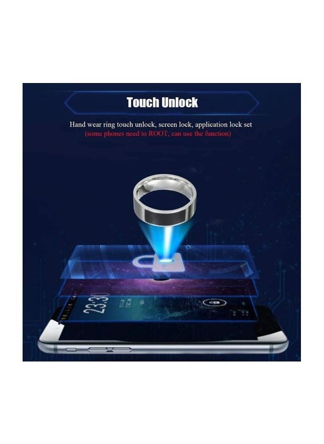 NIBEMINENT Multifunctional Waterproof Smart Ring Silver/Black  - Image 3