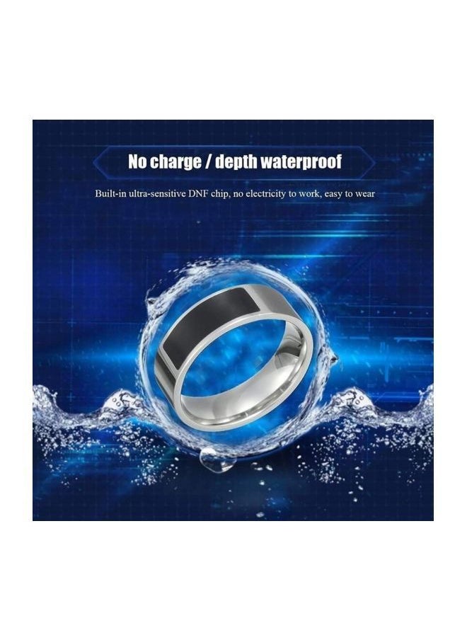 NIBEMINENT Multifunctional Waterproof Smart Ring Silver/Black  - Image 2