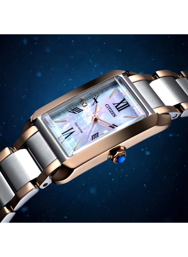 سيتيزن Eco-Drive Women’s Watch EW5624-54Y, 32.5 mm White Dial, Two-Tone Stainless Steel Case & Bracelet, 50 m WR - Image 2