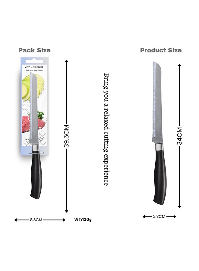Feelings Stainless Steel Knife with Black Handle 21cm RC-KQ0791  - Image 2