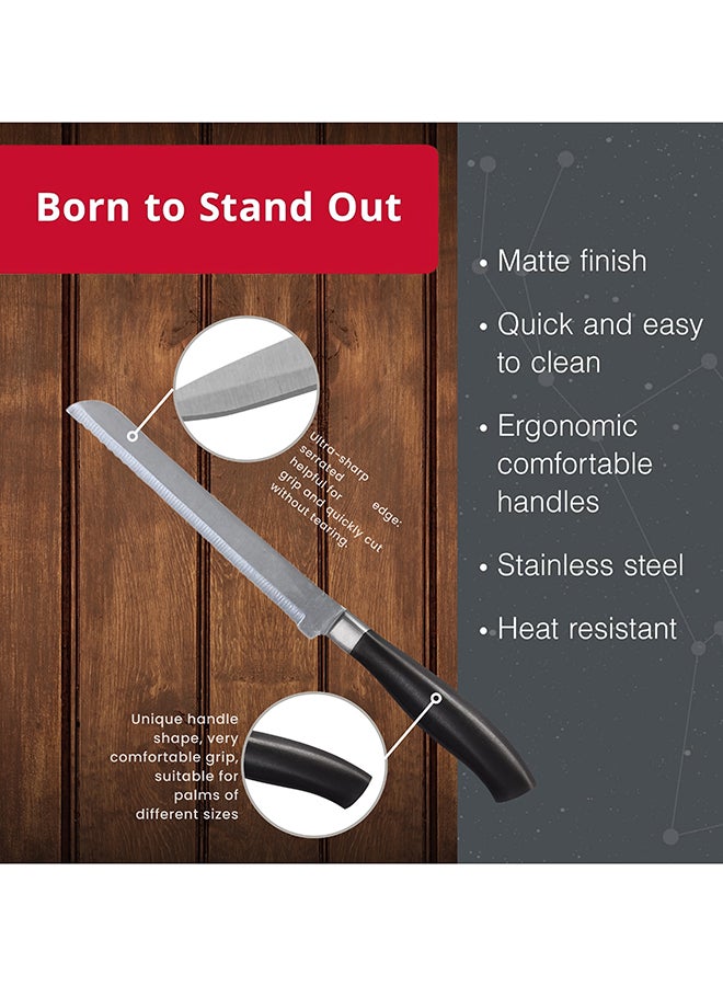 Feelings Stainless Steel Knife with Black Handle 21cm RC-KQ0791  - Image 3