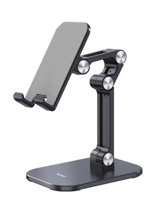 JAJEEK Double Folding Mobile and Tablet Holder – Adjustable Stand for Phones & Tablets, Portable Design, Anti-Slip Base, Space-Saving Holder for Desk, Bed, and Travel – Perfect for Viewing, Gaming & Video Calls (Black) - Image 3