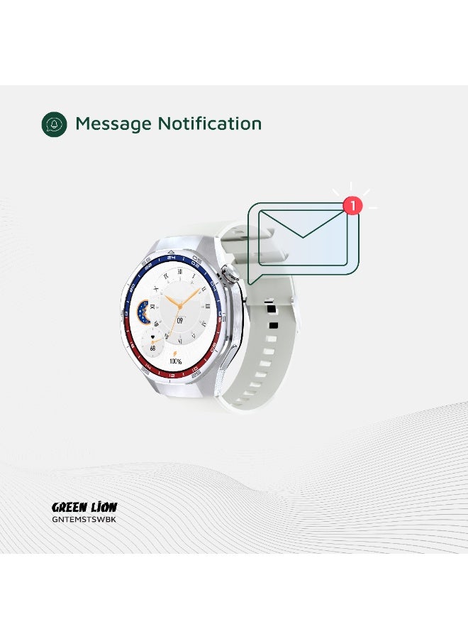 GREEN LION Tech Master Smart Watch 1.43" AMOLED / Bluetooth Calling / Message Notification / Navigation Support / NFC Support / Activity Tracker / Sport Mode / Voice Record / Heart Rate - Silver - Image 5