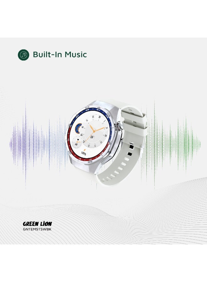 GREEN LION Tech Master Smart Watch 1.43" AMOLED / Bluetooth Calling / Message Notification / Navigation Support / NFC Support / Activity Tracker / Sport Mode / Voice Record / Heart Rate - Silver - Image 4