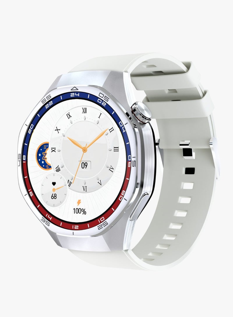 GREEN LION Tech Master Smart Watch 1.43" AMOLED / Bluetooth Calling / Message Notification / Navigation Support / NFC Support / Activity Tracker / Sport Mode / Voice Record / Heart Rate - Silver - Image 1