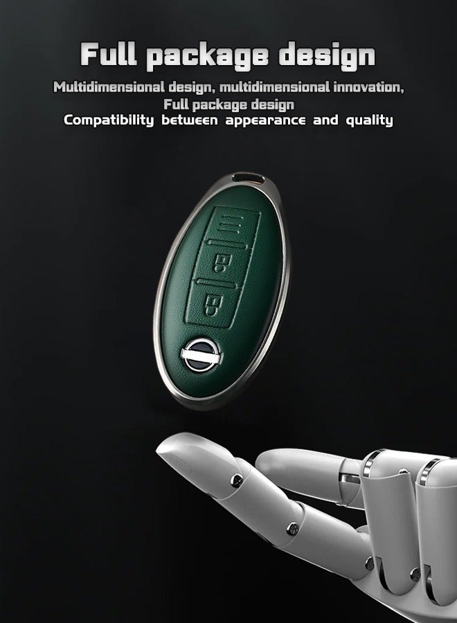 Beauenty Car key cover, suitable for Nissan car key cover, perfectly wrapped car keys, anti-fall, wear-resistant, high-end. Material: cowhide. goodcar - Image 2