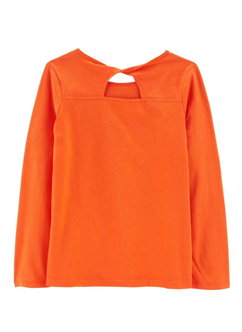 carter's Carter's Trick Or Treat Jersey Tee-Orange  - Image 2